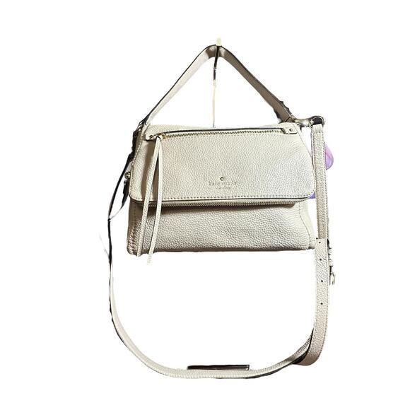 Kate Spade Cobble hill shoulder bag with crossbody light beige leather - Picture 1 of 14